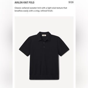 Avalon Knit Polo - Black